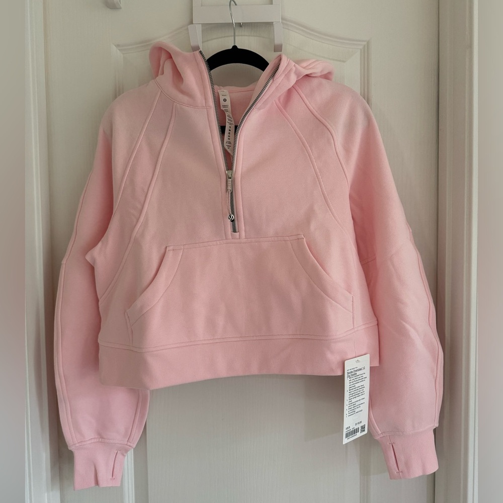 NWT Lululemon Scuba Oversized Half-Zip Hoodie Strawberry Milkshake Size XS/S